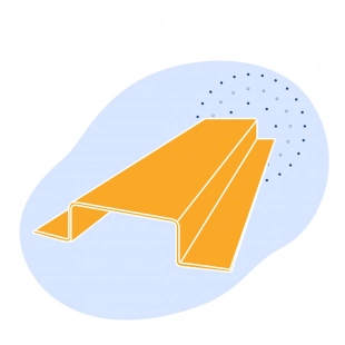 Корытный профиль стальной 40х40х30х2.5 мм 08пс ГОСТ 8283-93