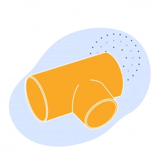 Тройник медный для высокотемпературной пайки 42 мм М1р ГОСТ 32590-2013