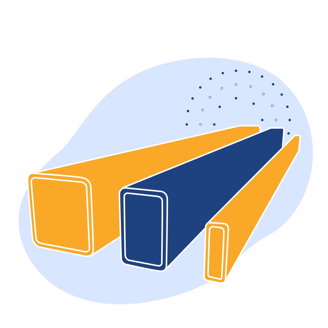 Труба профильная нержавеющая прямоугольная 40х20х2.5 мм AISI 316Ti