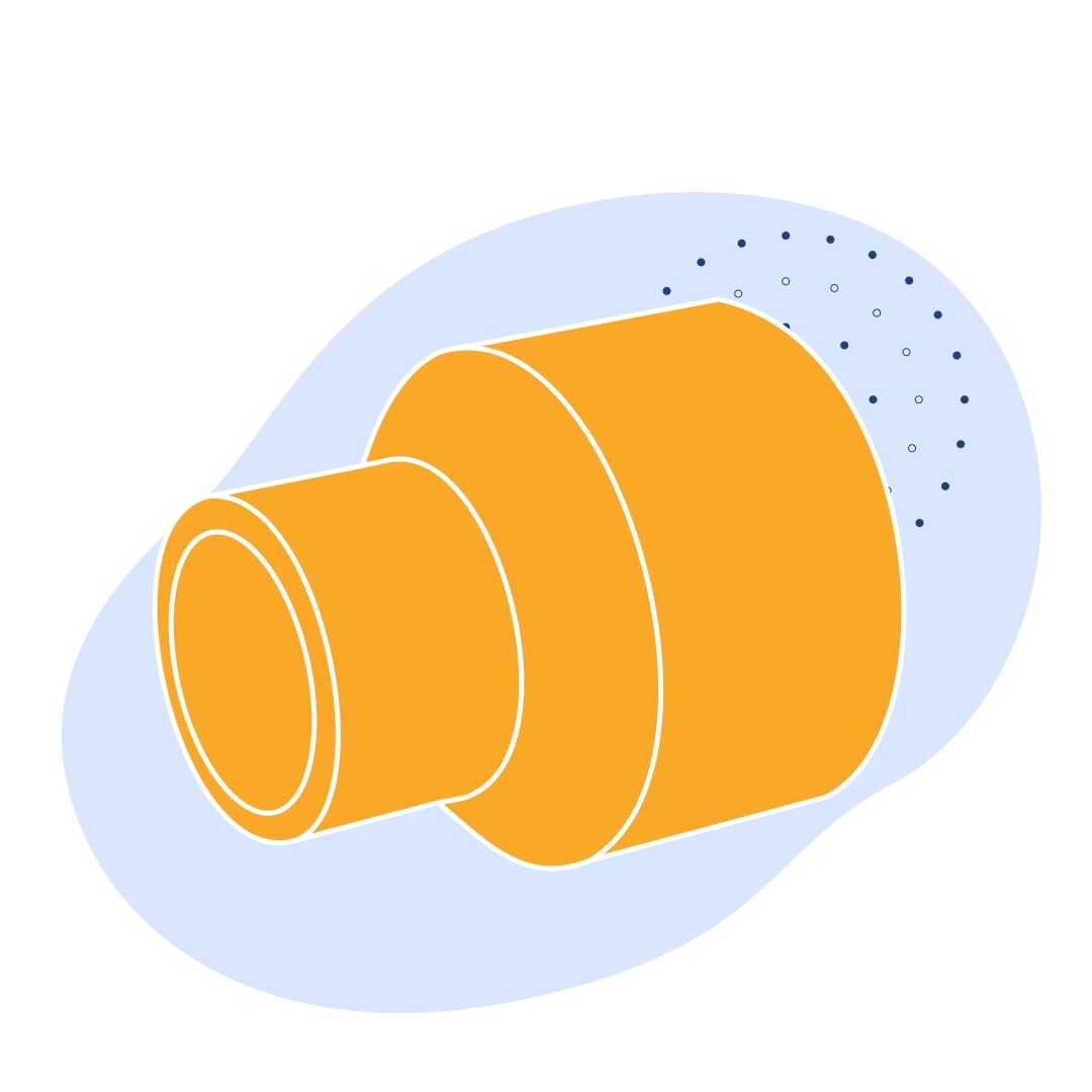 Переход ПНД приварной концентрический Ду 110 мм Ру 63 кгс/см2