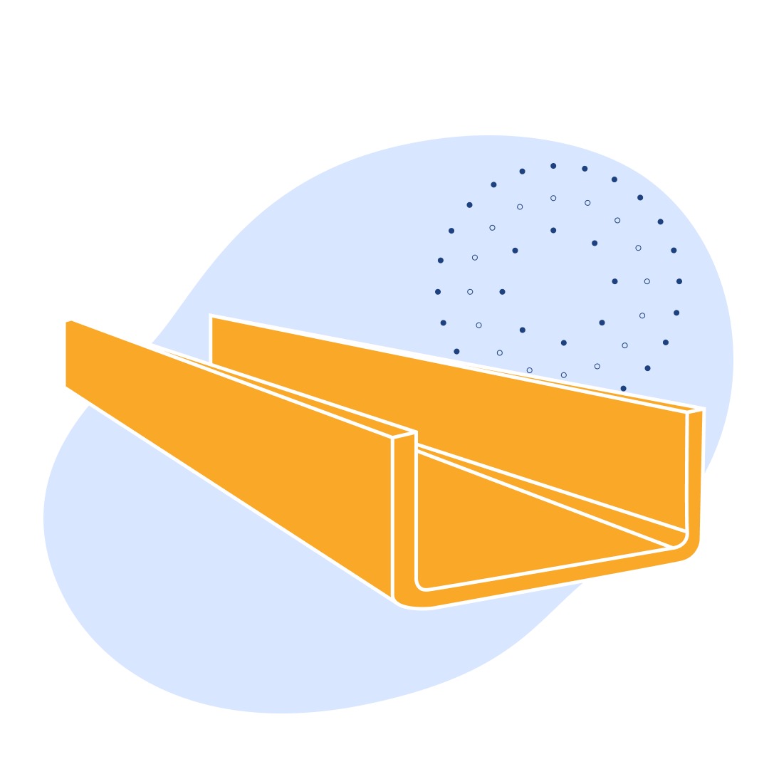 Швеллер стальной гнутый неравнополочный 135х50х4 мм Ст3сп ГОСТ 8281-80