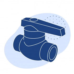 Кран полипропиленовый шаровый Ду 32 мм