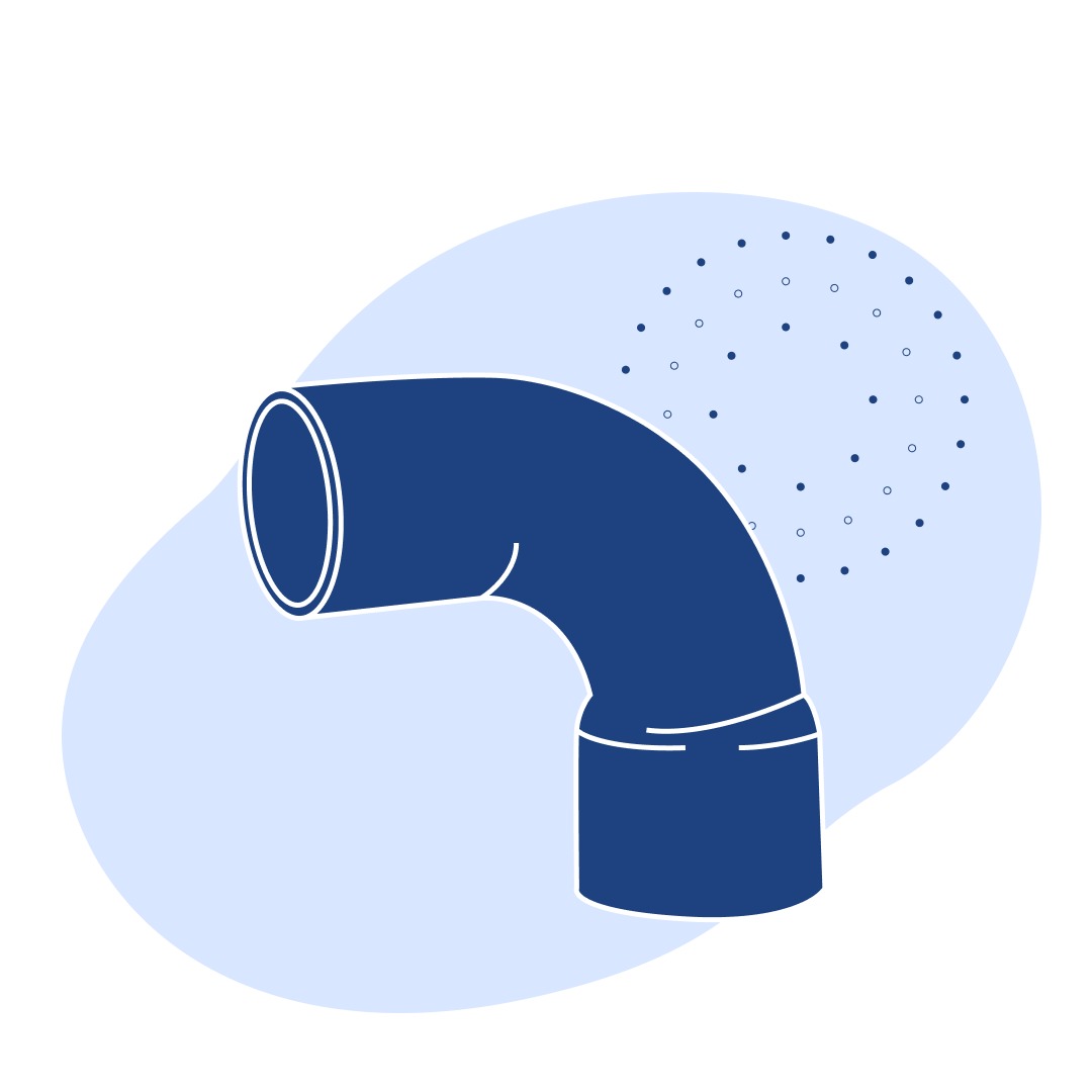 Чугунный угольник переходный 90° Ду 65 мм ГОСТ 8947-75