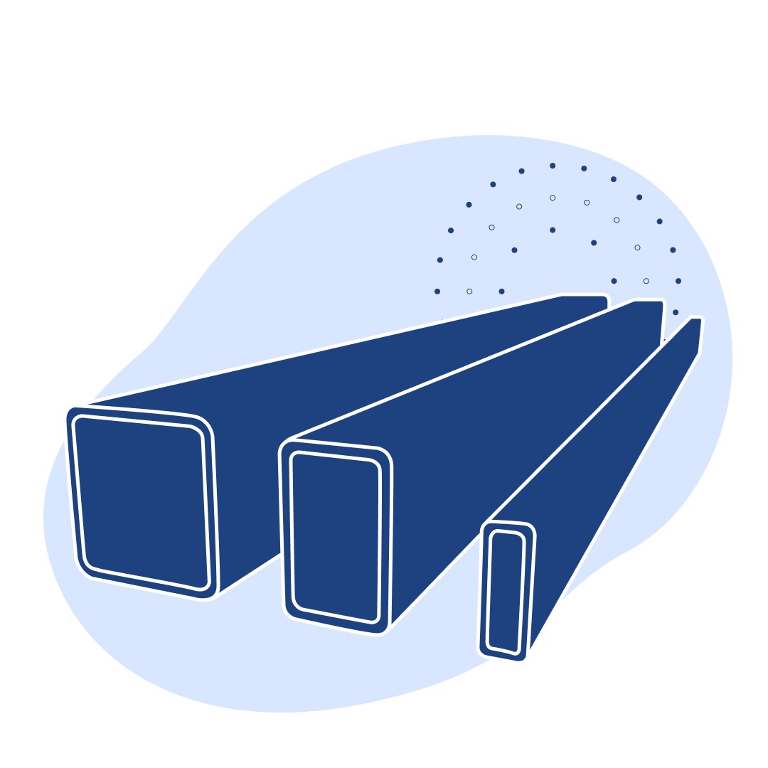 Труба профильная нержавеющая прямоугольная 40х20х2.5 мм AISI 316Ti